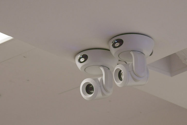 Vaddio PTZ cameras on ceiling