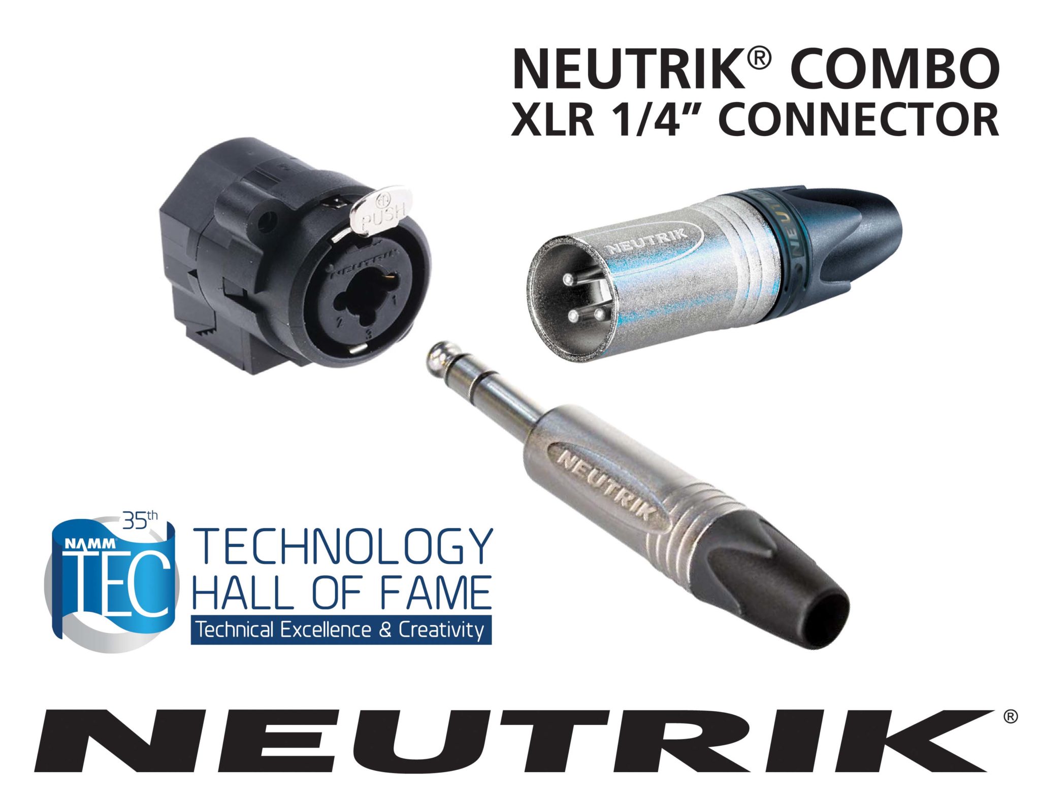 Neutrik’s Combo I Series XLR1/4inch Connector Inducted into the NAMM