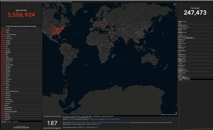 interactive coronavirus map