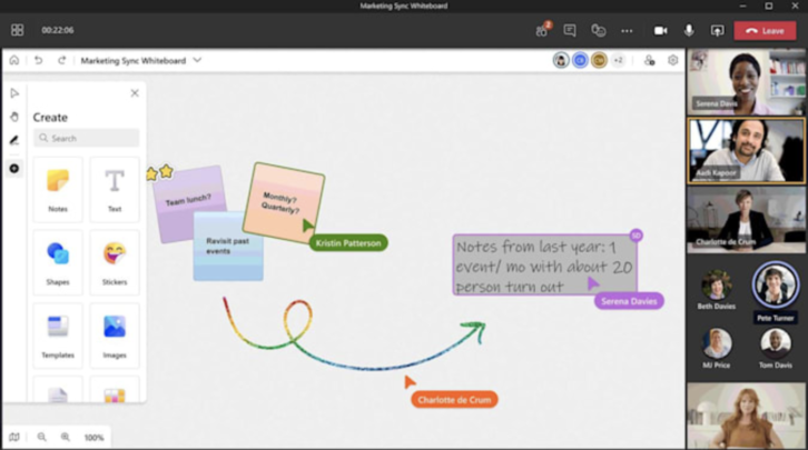 Microsoft Teams Whiteboard App