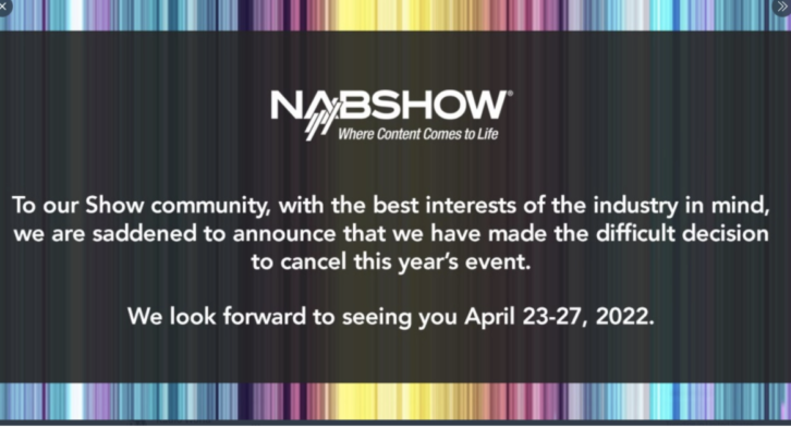 NAB Show cancelled