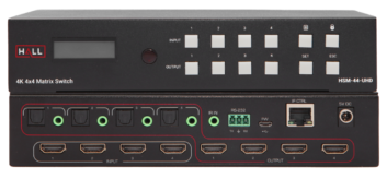 HSM-44-UHD 4x4 matrix video switcher