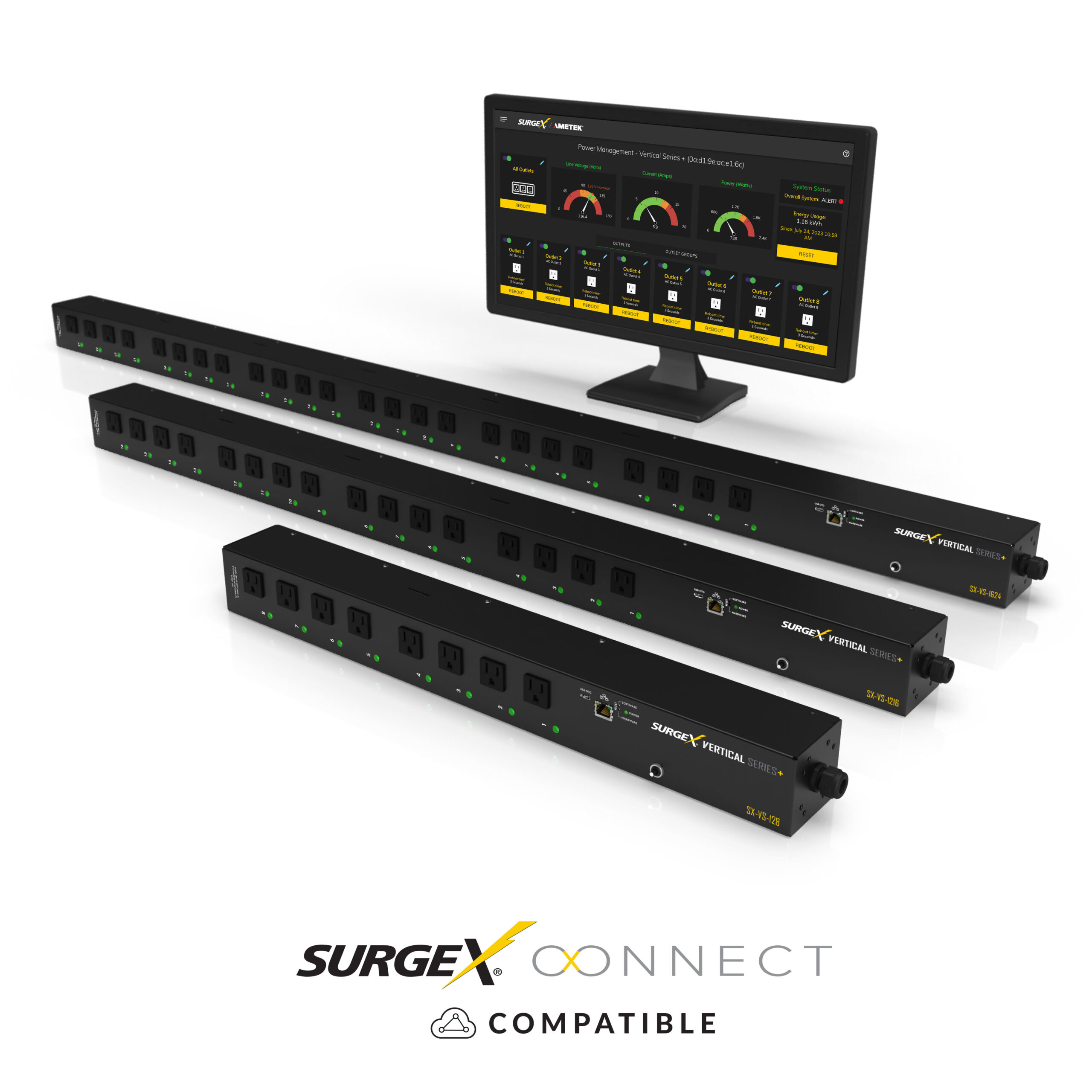 SurgeX Vertical Series+ Maximizes Rack Space, Power Management