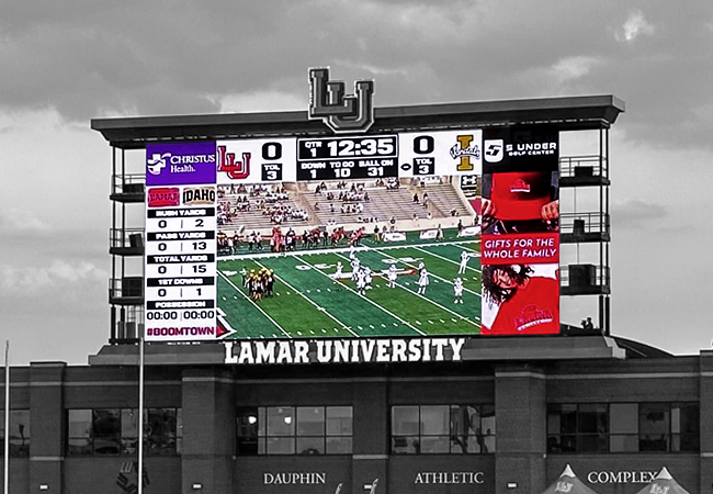 Lamar Football LED scoreboard