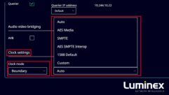 Image of Luminex's Araneo software using Boundary Clock features