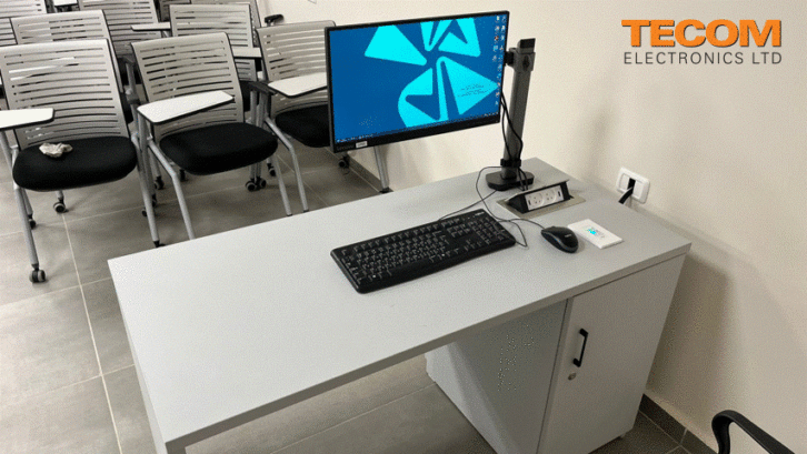 Tecom installed hybrid classrooms, meeting rooms with video conferencing options and more