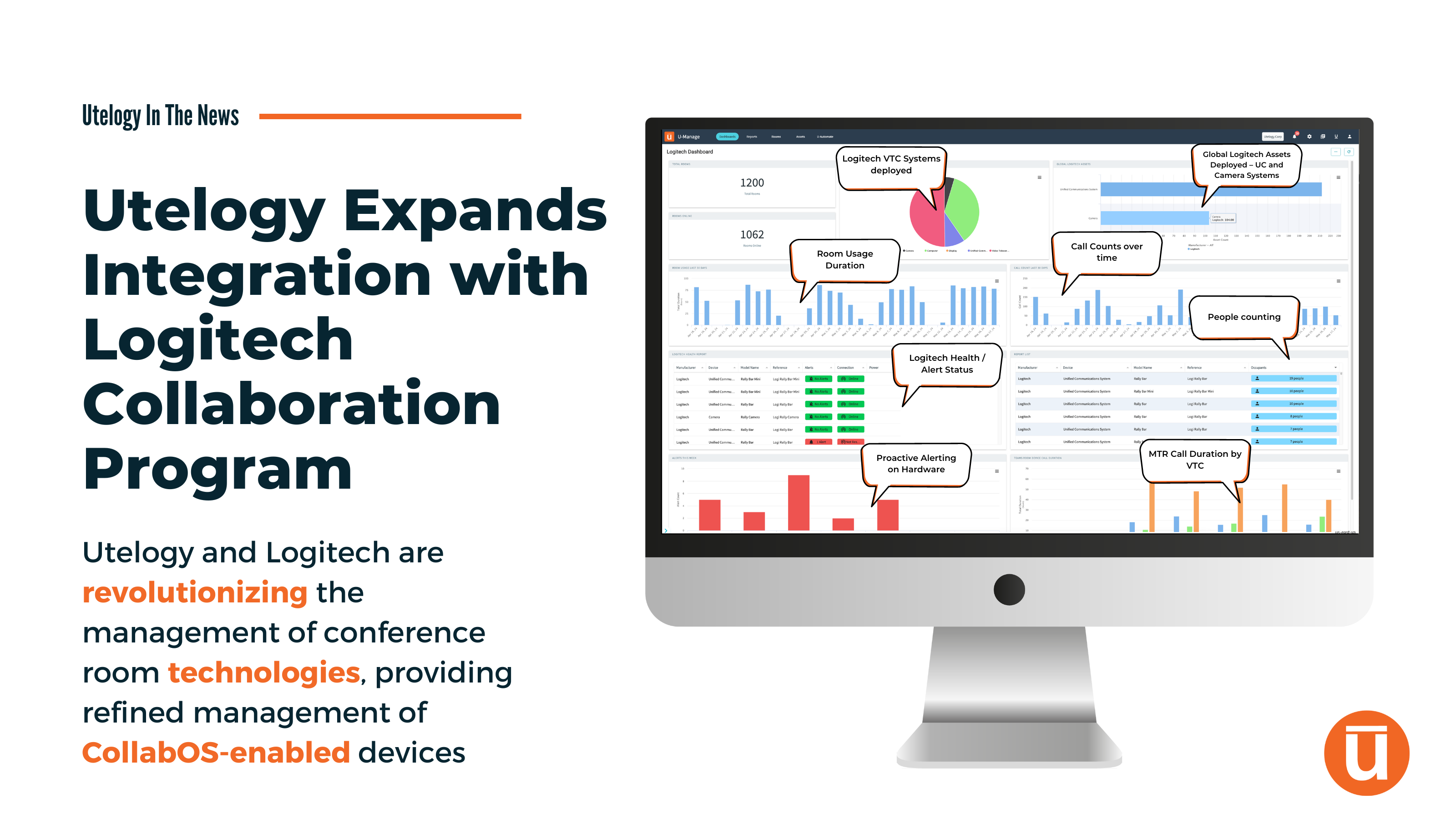 Logitech Partner Program Utelogy Expands Integration with Logitech Collaboration Program - Sound ...