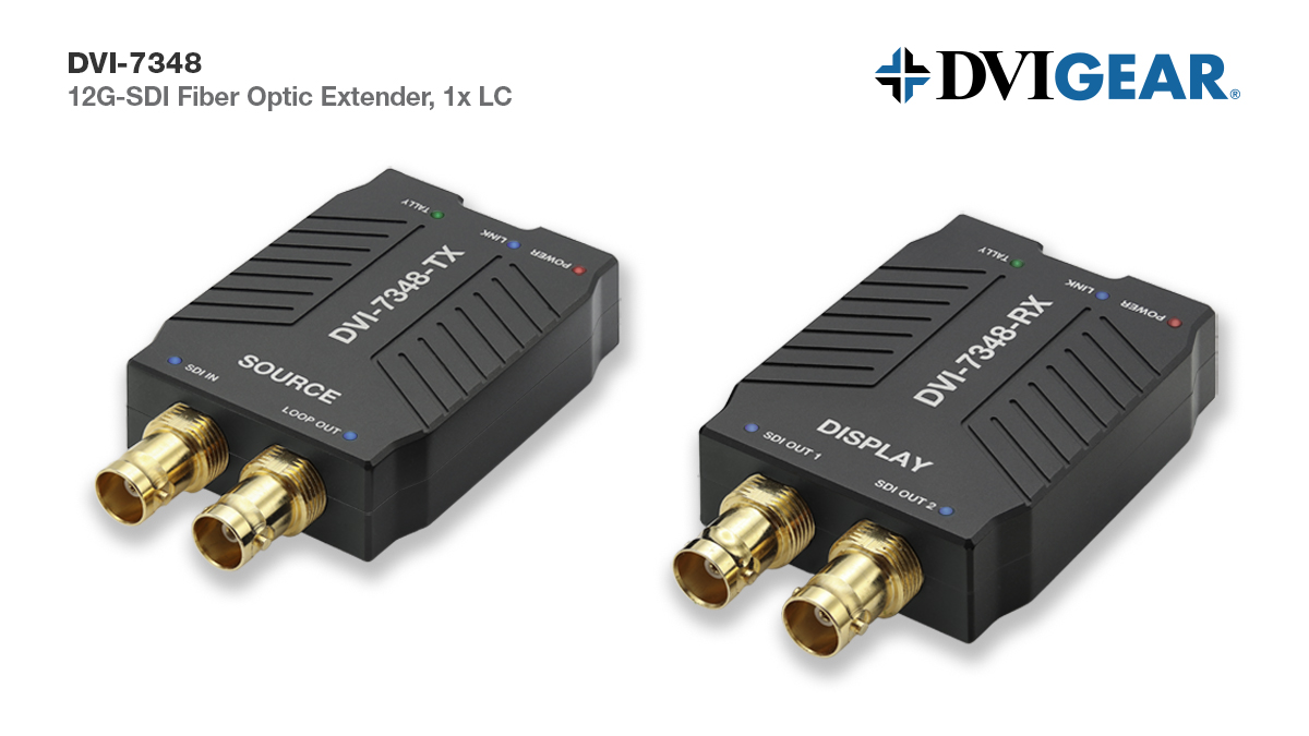 DVIGear DVI-7348 12G-SDI Fiber Optic Extender, 1x LC