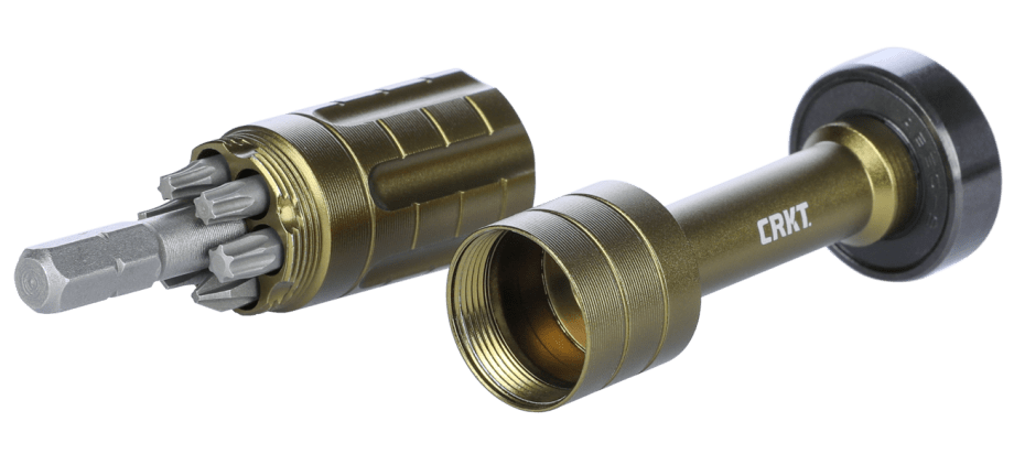 The CRKT ToGo Driver packs seven magnetic tips into a tiny EDC tool