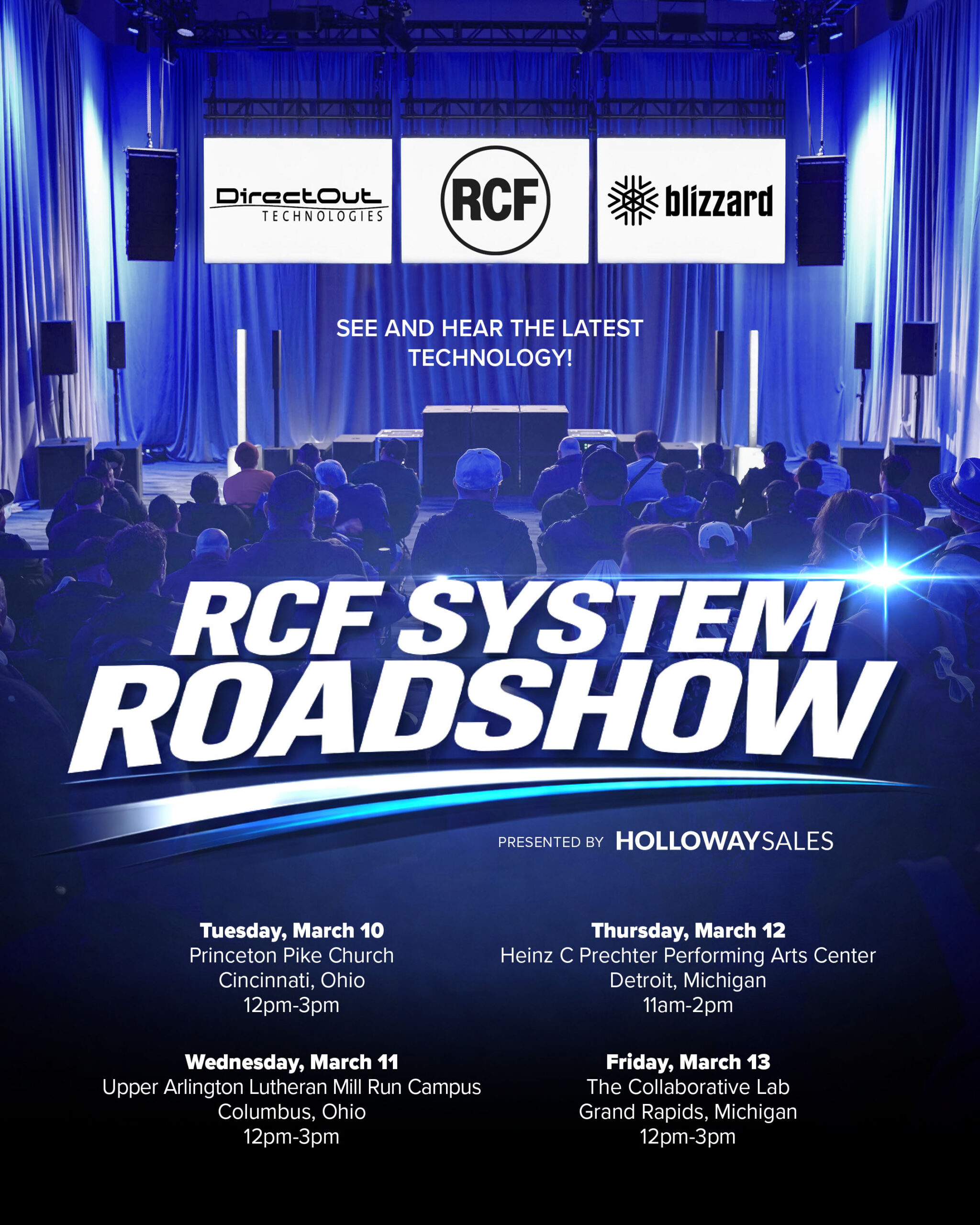 RCF hits the road for four March demo sessions in Ohio and Michigan