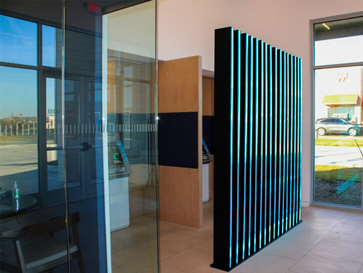 LED lighting stick lobby centerpiece