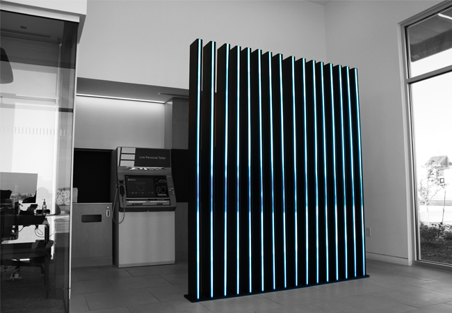 Texas Credit Union Enhances Two Branch Lobbies with ACCENT™ LED Lighting Sticks