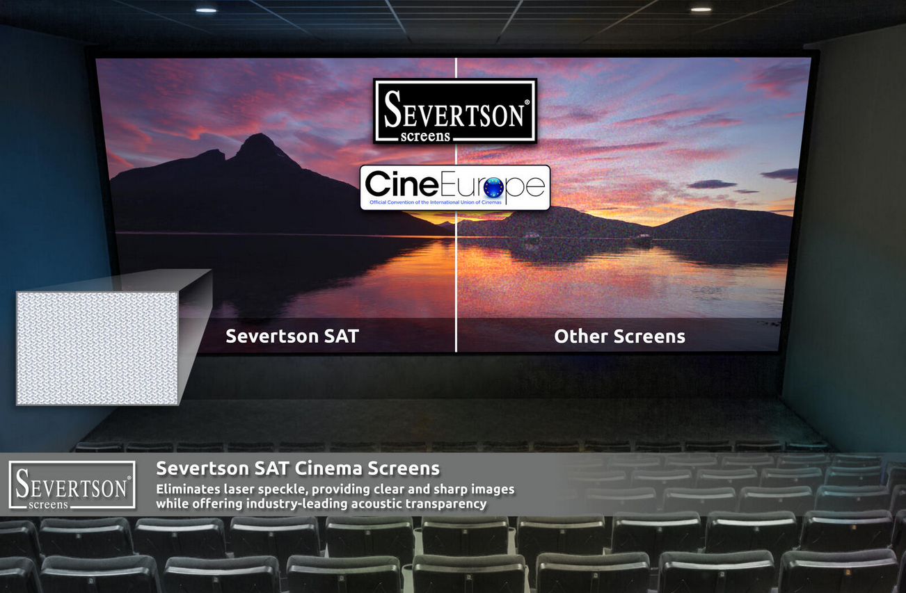 Severtson Showcases Folded Cinema Projection Screens & NextGen Cinema Screens/Coatings During 2026 CineEurope