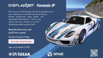 DisplayNet AVoIP Formula IP Racing Simulator
