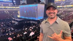 Nelson Lugo at concert setup