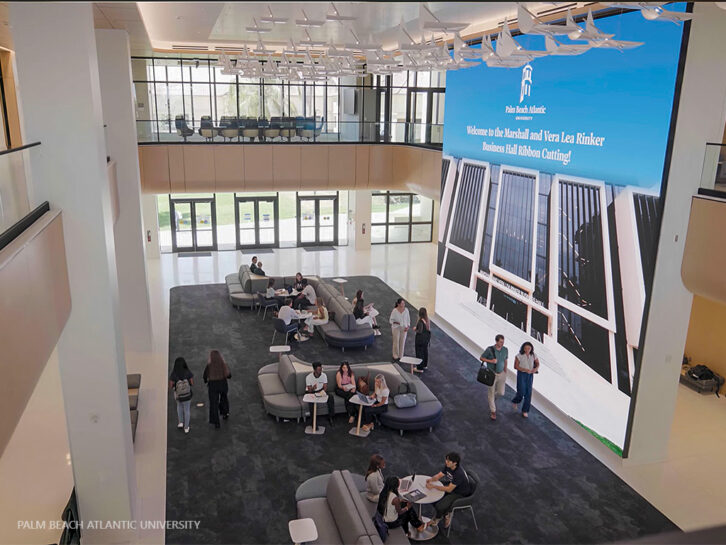 Rinker Business College LED video wall