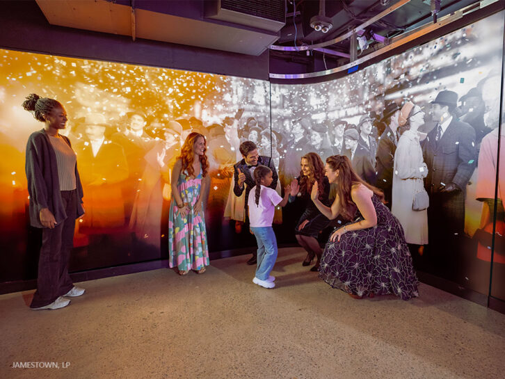 Times Travel LED video museum exhibit