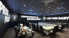 LA Raiders draft room LED