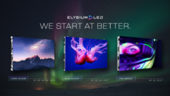 Elysium LED CORE, SLIM and PRO indoor LED display ranges showcasing three COB-based solutions for commercial and experiential environments.